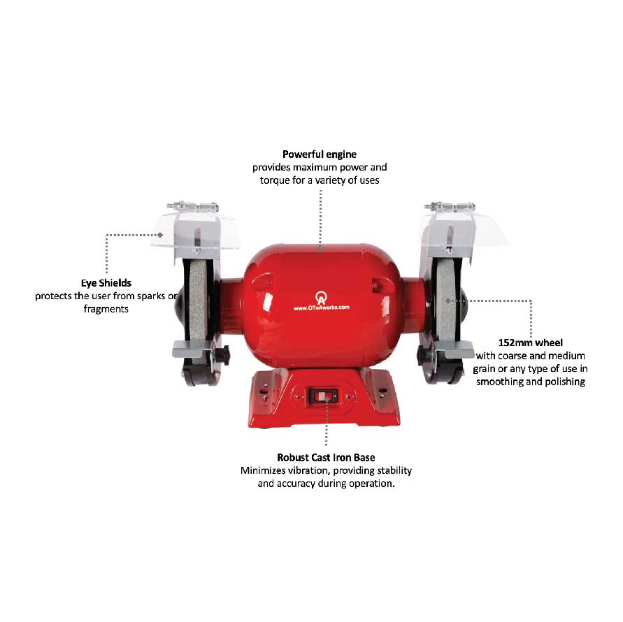Agni A-1555 Bench Grinder 8